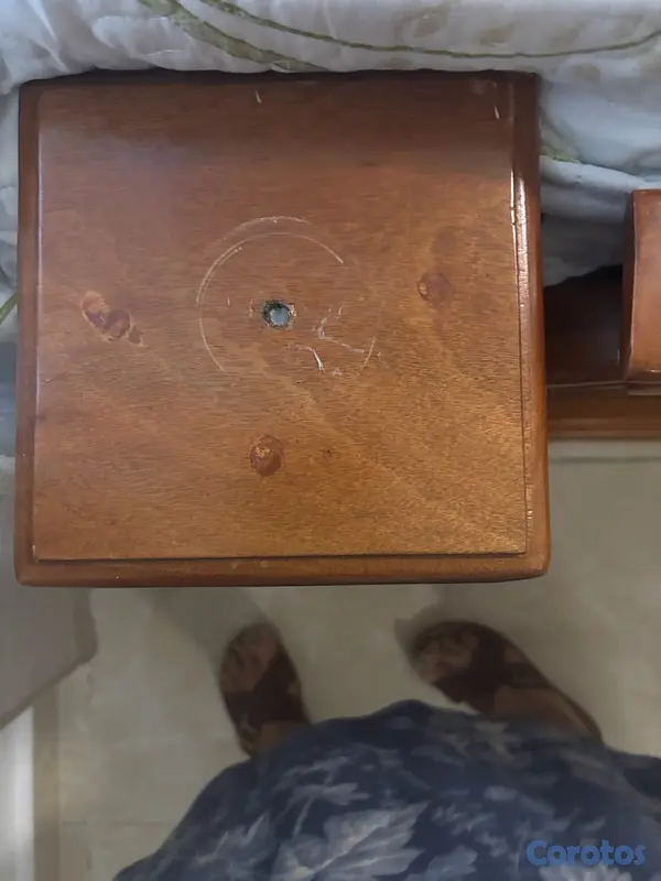 muebles y colchones - juego de cama full roble dos mesas gabetero. y cama   no colchones  6