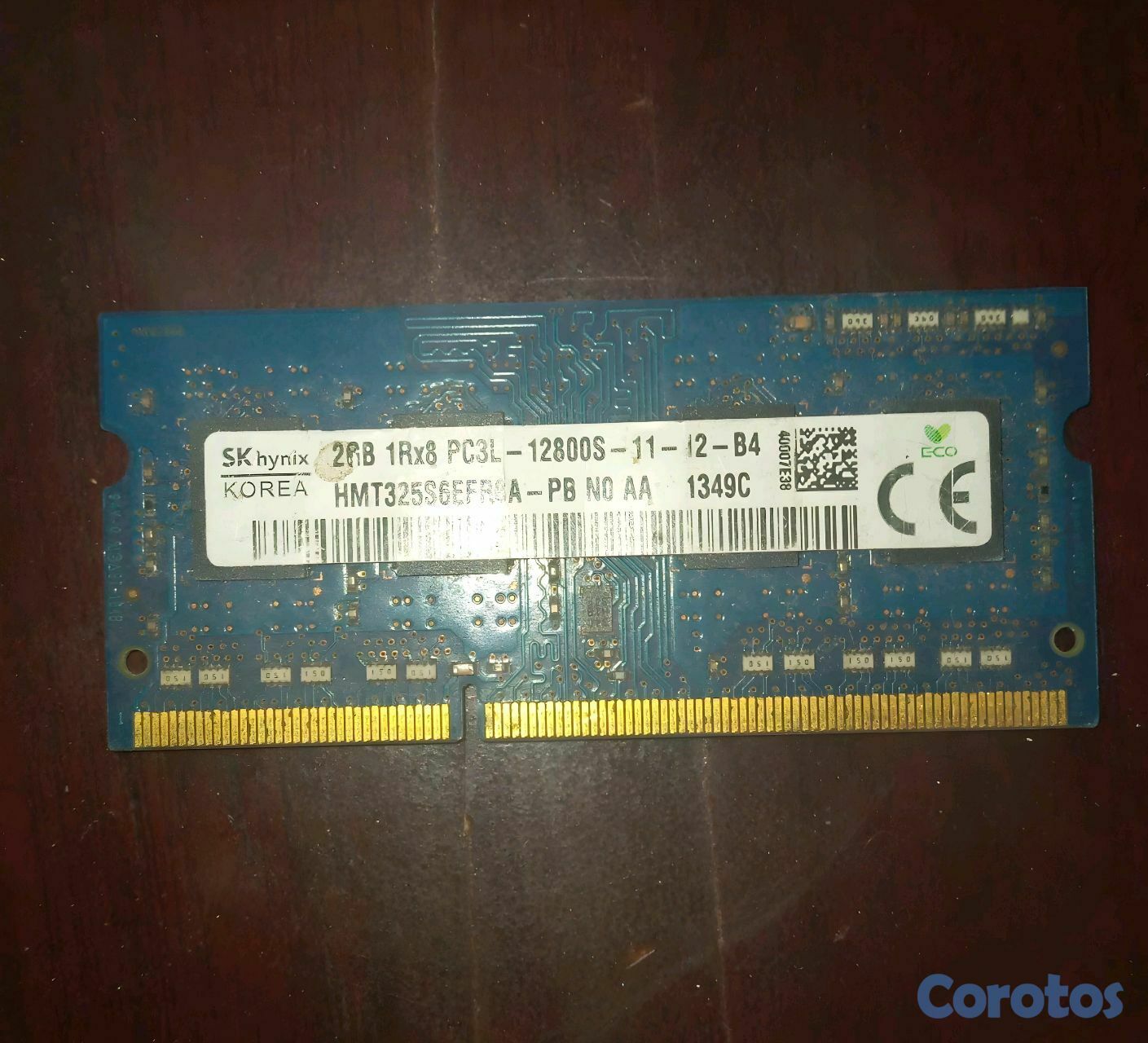 computadoras y laptops - Memoria RAM SK hynix 2GB DDR3L SODIMM PC3L-12800 para laptop 1