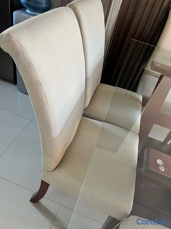 muebles y colchones - Juego de Comedor en caoba de 6 sillas  3
