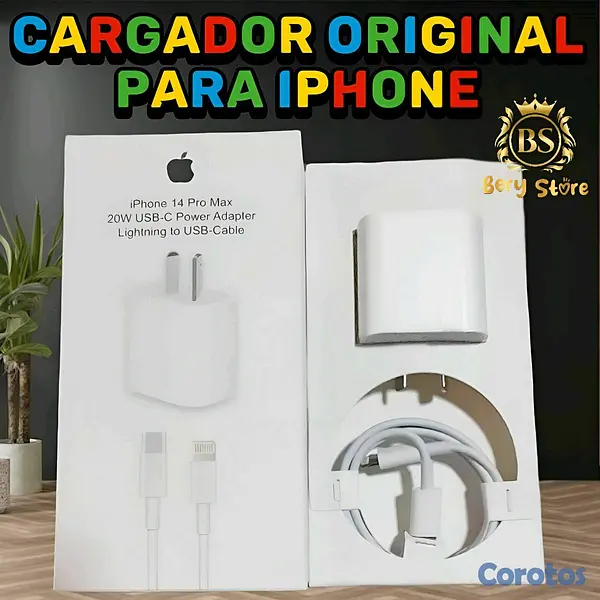 celulares y tabletas - CARGADOR PARA IPHONE ORIGINAL DE 20W CARGA RÁPIDA | CARGADOR PARA CELULARES  2