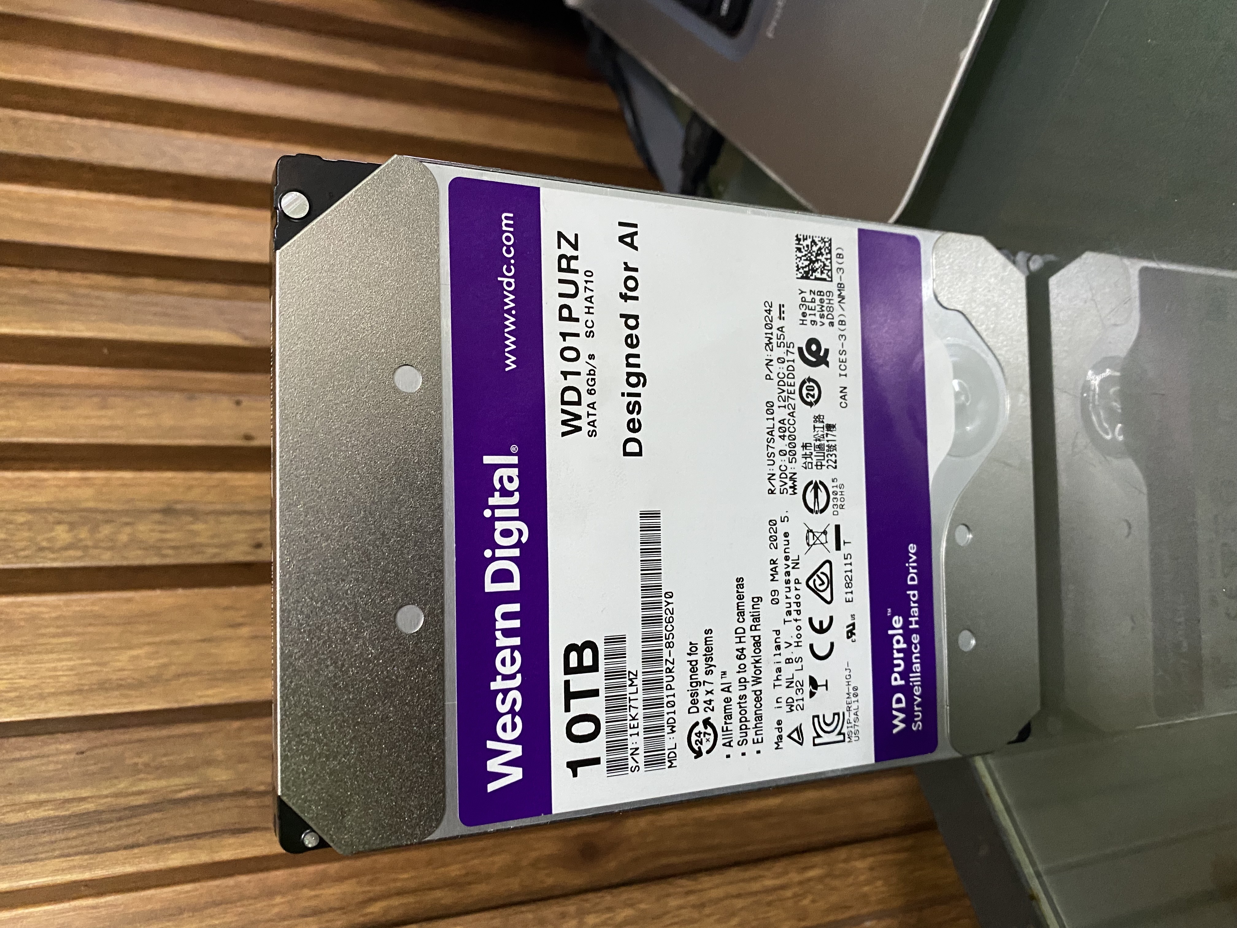 camaras y audio - disco purpura 10TB  1