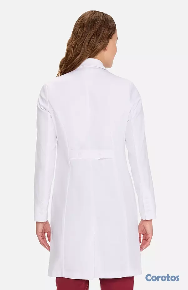 ropa para mujer - Premium Lab Coat by Medelita - Women's Zip Front Over The Knee Lab Coat 36" 5