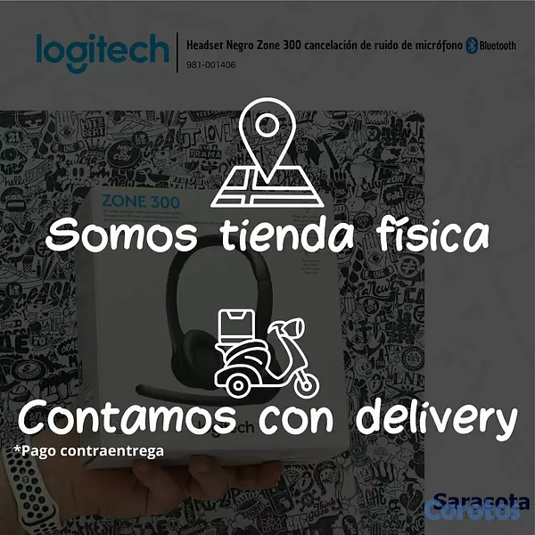 camaras y audio - Logitech Audífono Zone 300 con micrófono Bluetooth 4