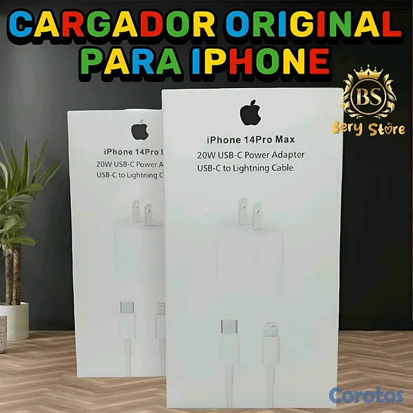 celulares y tabletas - CARGADOR PARA IPHONE ORIGINAL DE 20W CARGA RÁPIDA | CARGADOR PARA CELULARES  3