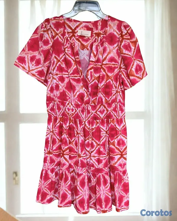 ropa para mujer - Vestido Anthropoloige (talla M) con bello estampad 2