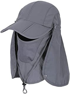 ropa para hombre - Gorra de Protección Solar Anti-UV con Máscara Extraíble Sombrero Tapa Cuello  2
