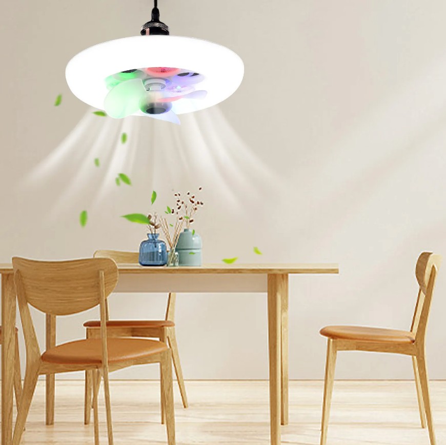 electrodomesticos - Ventilador de techo con luces, ventilador LED de 60W, luz RGB, regulable. 1