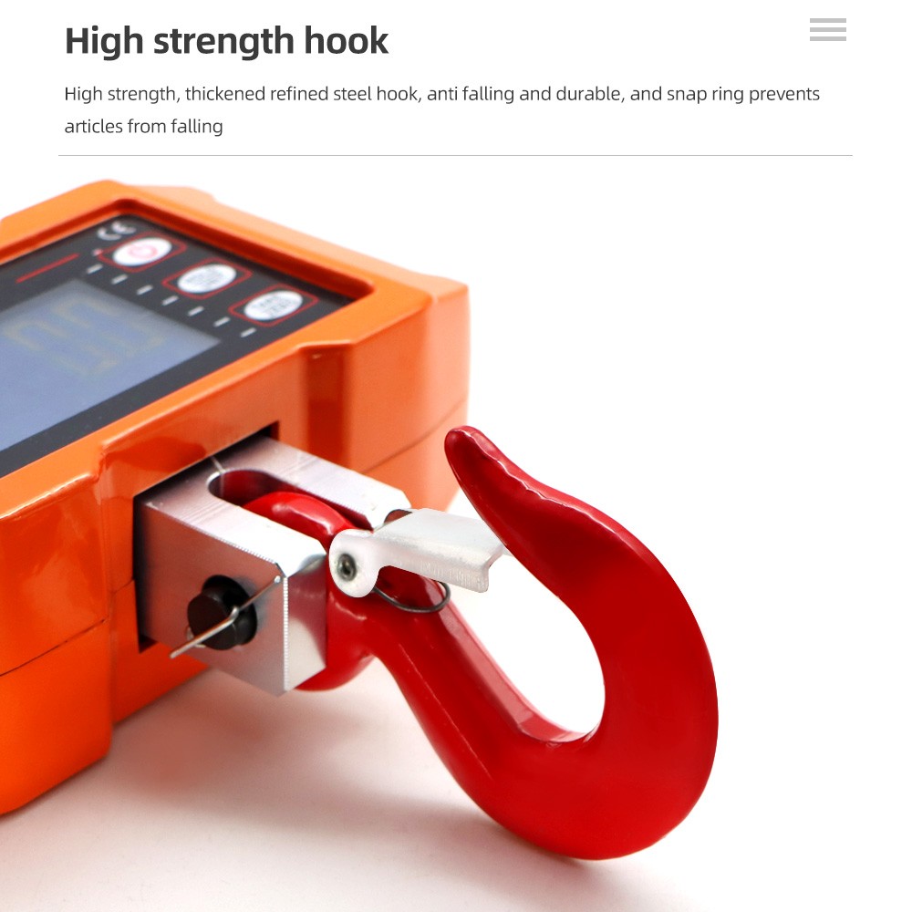 equipos profesionales - Balanza Digital Escala 500 Kg Peso gancho colgante Báscula Mini de grúa portatil 4