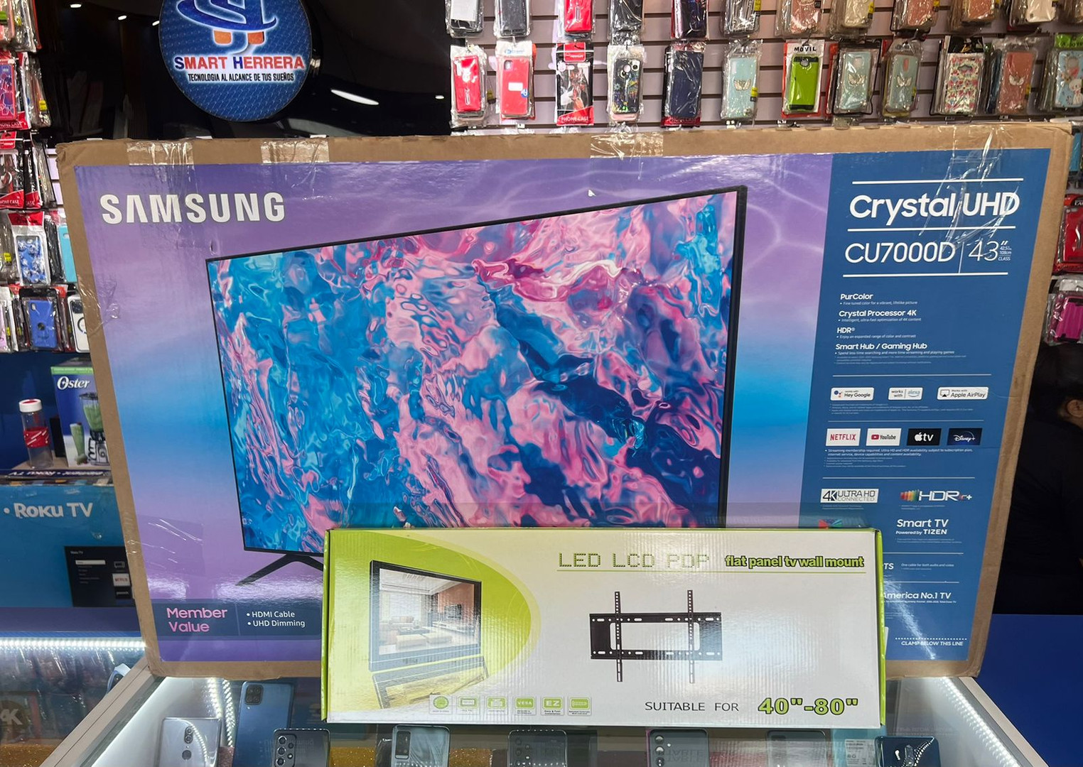tv - SMART TV SAMSUNG CRYSTAL DE 43 PULGADAS CU7000 4K 2024 NUEVAS 