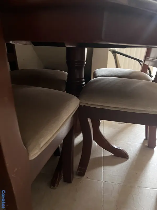 muebles y colchones -  comedor en Caoba 4 sillas  5