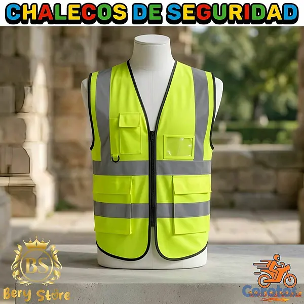 equipos profesionales - CHALECOS DE SEGURIDAD REFLECTIVOS DE ALTA VISIBILIDAD CON BOLSILLOS | CHALECOS | 3