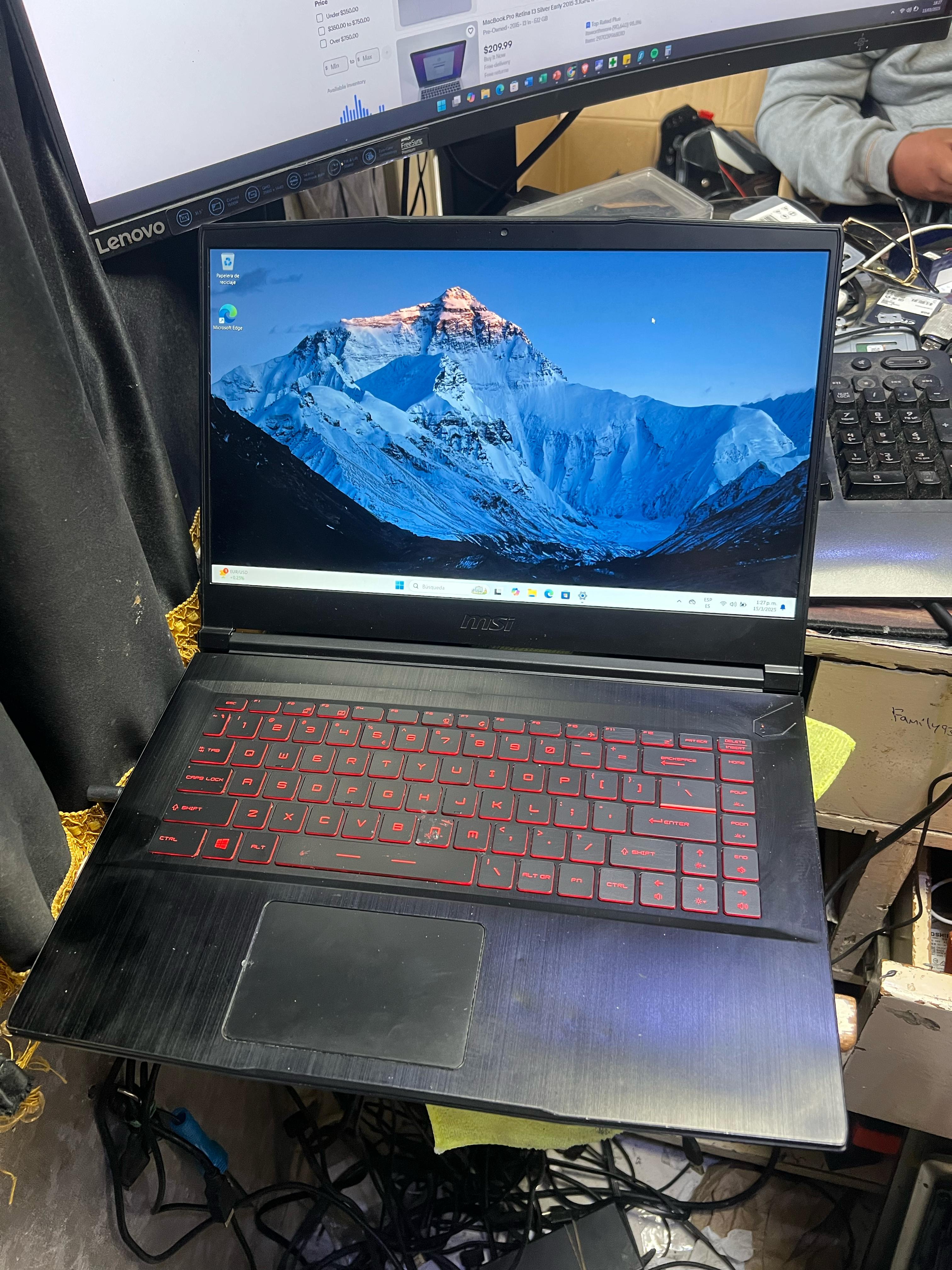 computadoras y laptops - LAPTOP GAMING MSI GF63 Thin 10SC  I5 10MA /GTX1650
