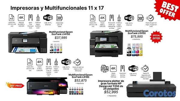 impresoras y scanners - APROBECHE ESTAS OFERTAS  PUES NUNCA REGRESARAN  3