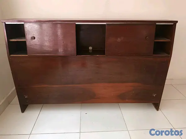 muebles y colchones - espaldar caoba cama queen 2