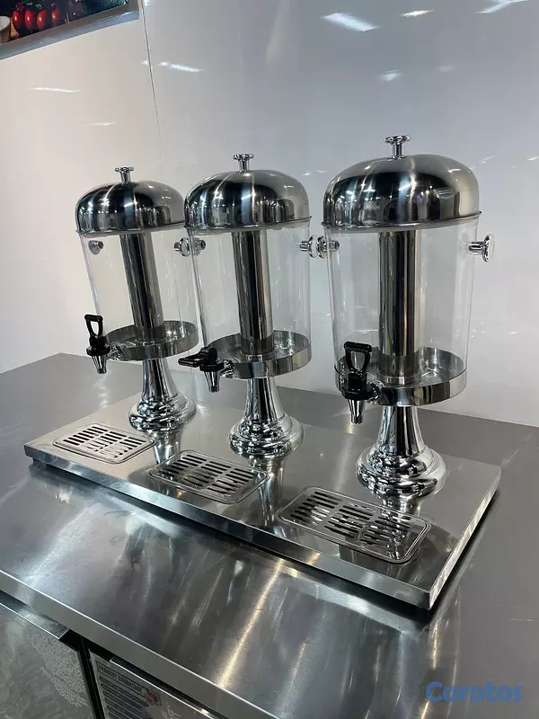 equipos profesionales - Dispensadora de jugo de 3 tanques jugo leche choco 10
