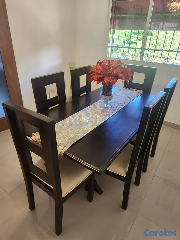 muebles y colchones - Comedor 6 sillas en Caoba Centenaria 2