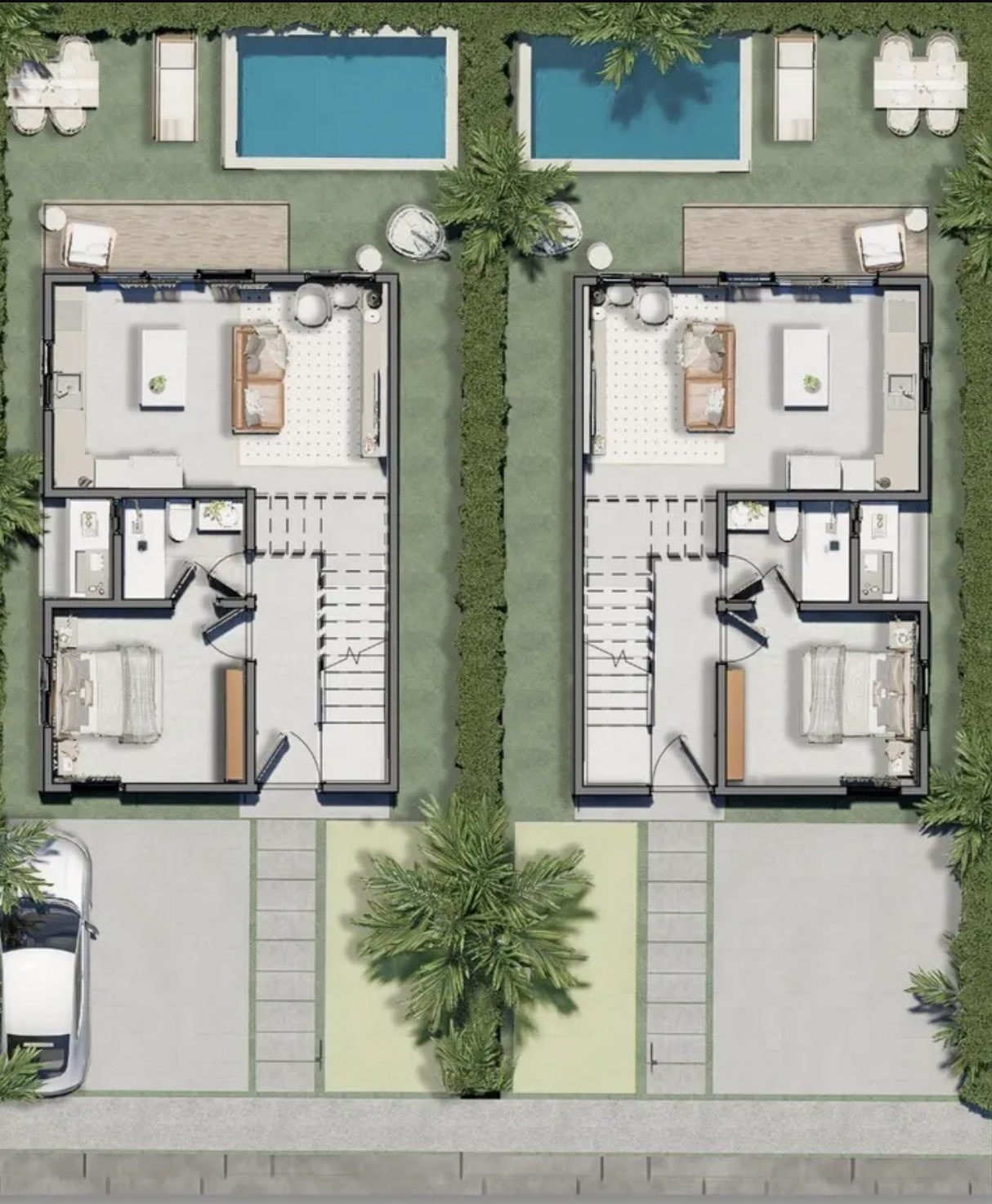 casas vacacionales y villas - Venta de Casa en Construcción en Downtown, Punta C 3