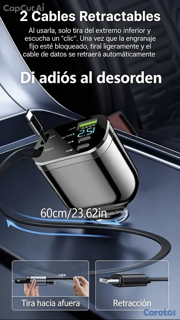 accesorios para vehiculos - cargador para auto  2