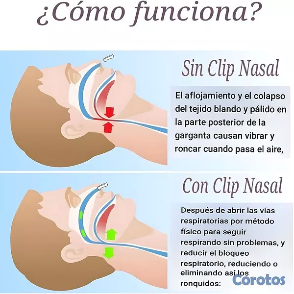 Salud y Equipamiento Médico - 😴 Clip Nasal Antironquidos – Ayuda para no Roncar  6