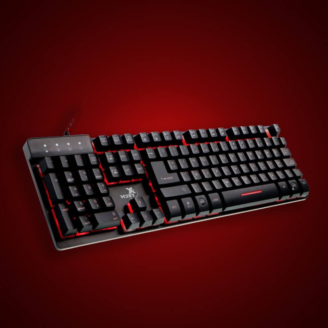 computadoras y laptops - TECLADO GAMER XTECH XTK-520S, USB, ESPAÑOL, MULTIMEDIA, LUZ DE FONDO 3 COLORES 0