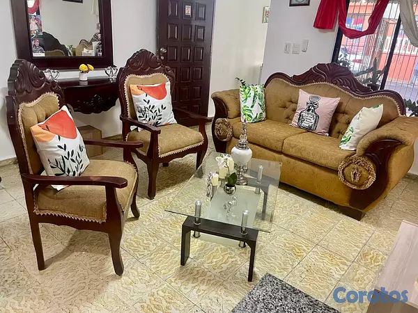 muebles y colchones - Juego de Sala Completo + Mesa de Centro 2