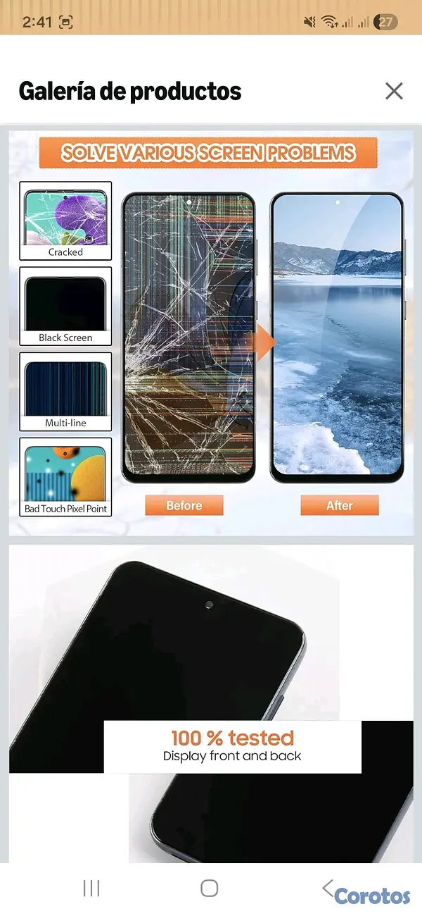celulares y tabletas - PANTALLA NO ORIGINAL DE SAMSUNG GALAXY S21 5G  4