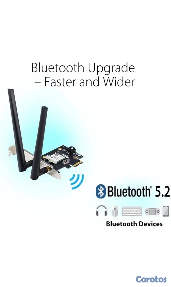 computadoras y laptops - Tarjeta WIFI ASUS PCIe AX1800 WIFI6, Bluetooth5.2, Latencia ultra Baja, Nuevo 4
