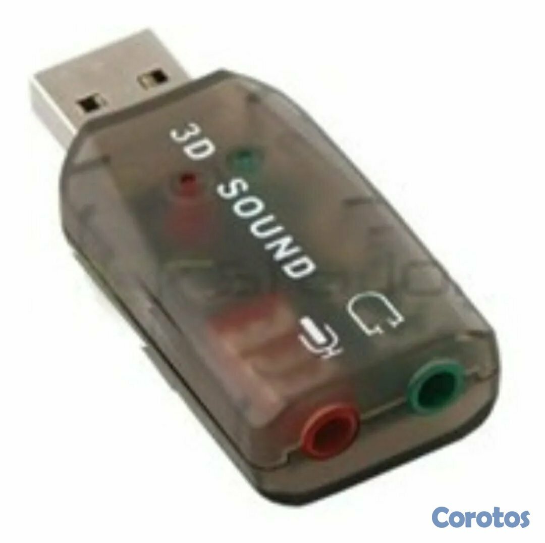 computadoras y laptops - ADAPTADOR DE SONIDO 5.1 AGILER, USB A 2 JACK 3.5"AUDIO PLUG (AGI-1130)  1