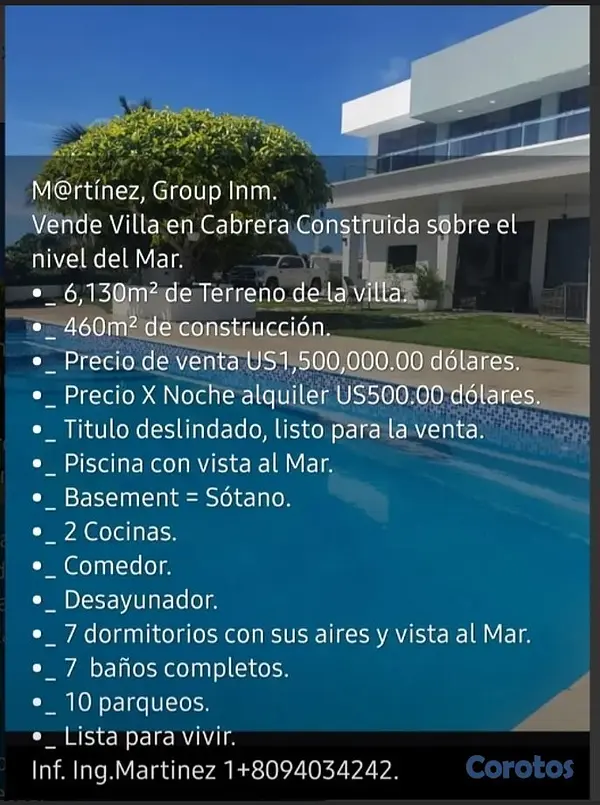 casas vacacionales y villas - Villa en Cabrera 2