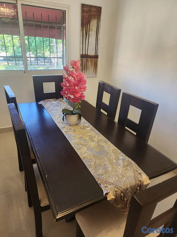 muebles y colchones - Comedor 6 sillas en Caoba Centenaria 3