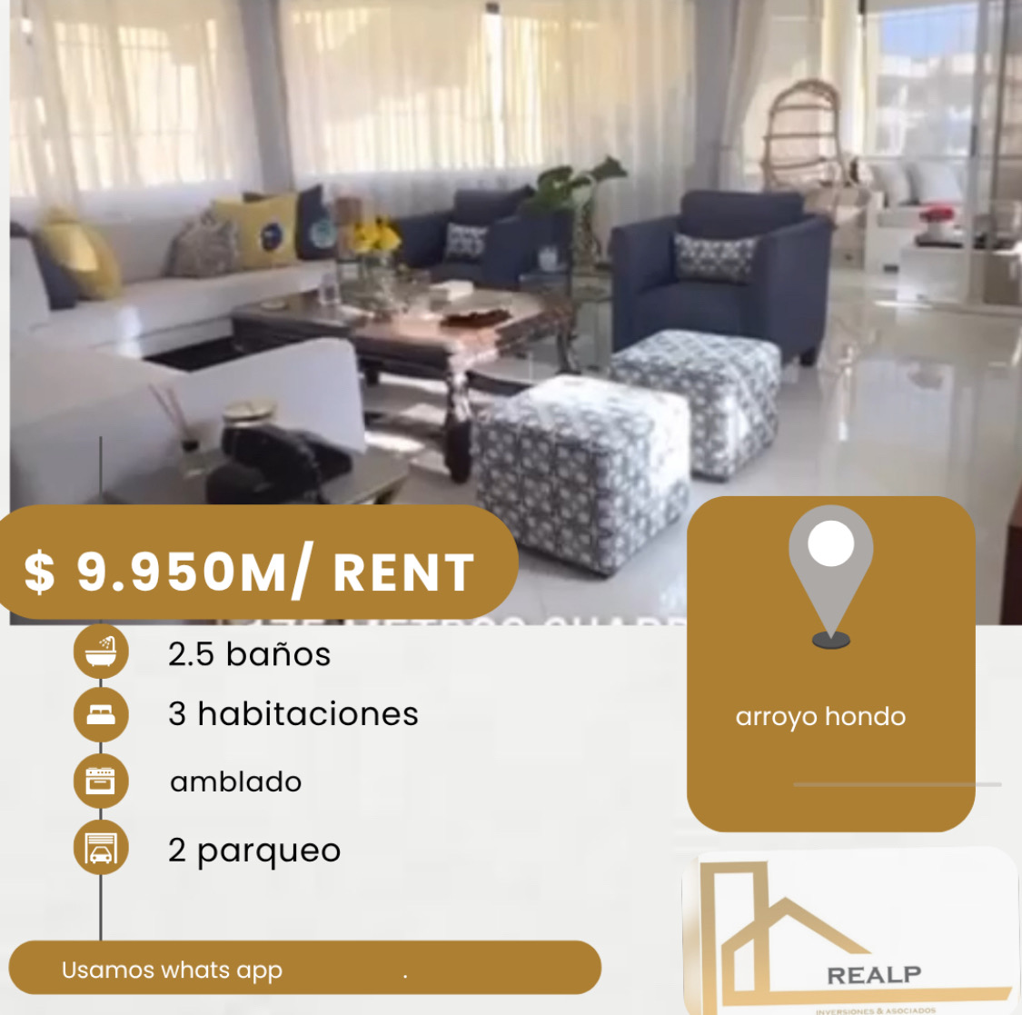 apartamentos - hermoso apartamento en arroyo hondo viejo  0