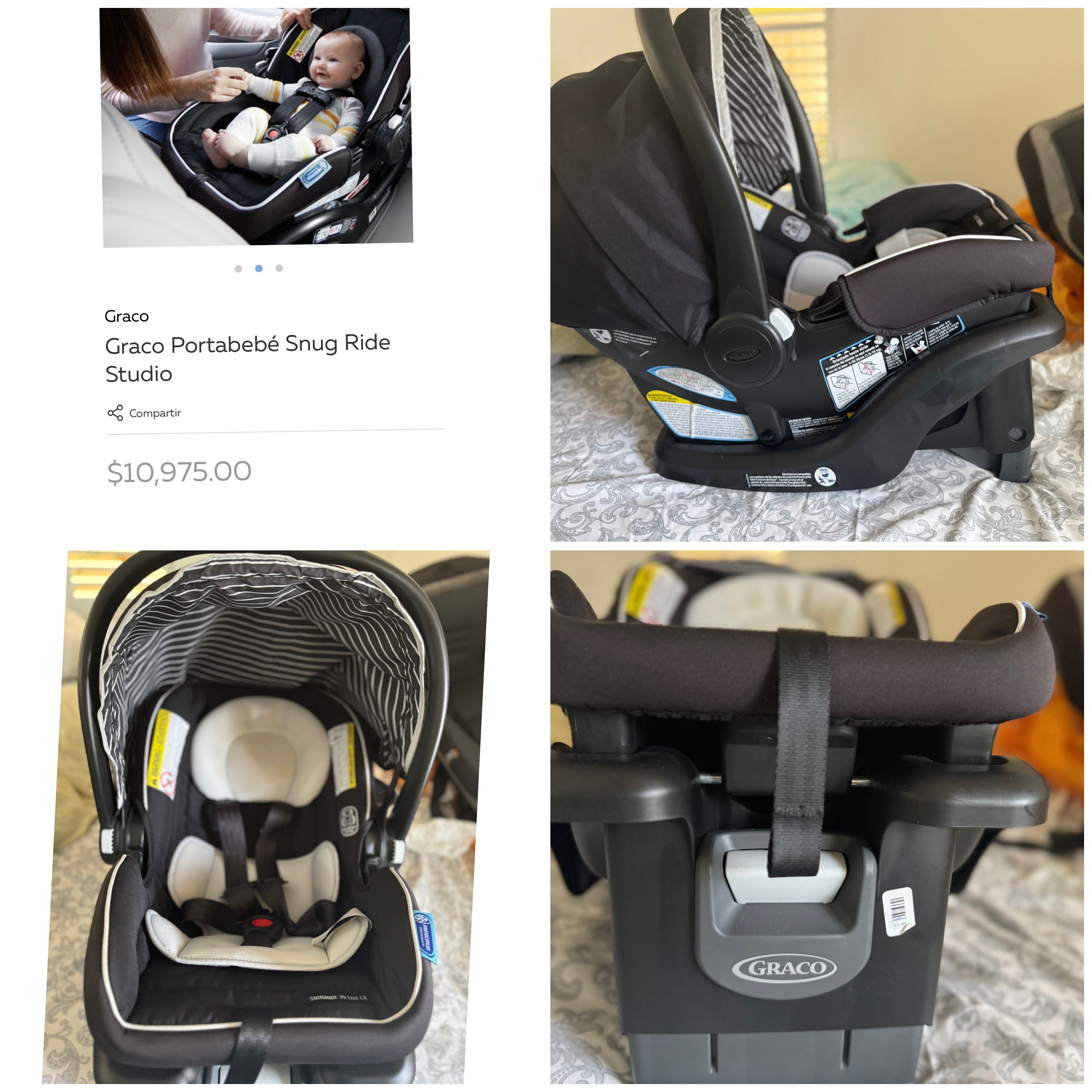 coches y sillas - Cart Seat como nuevo lo vendo con espejo retrovisor para carro 0