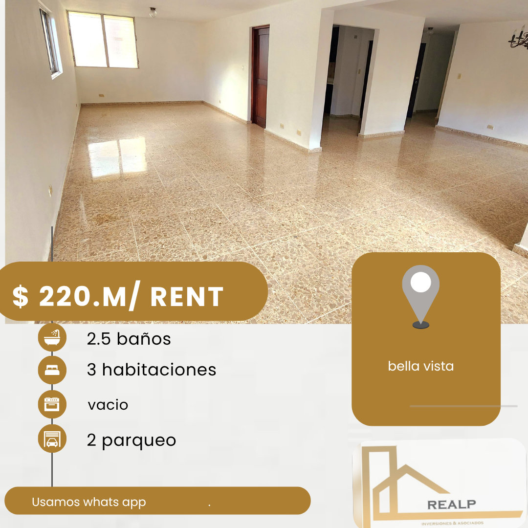 apartamentos - hermoso apartamento en venta en bella vista 