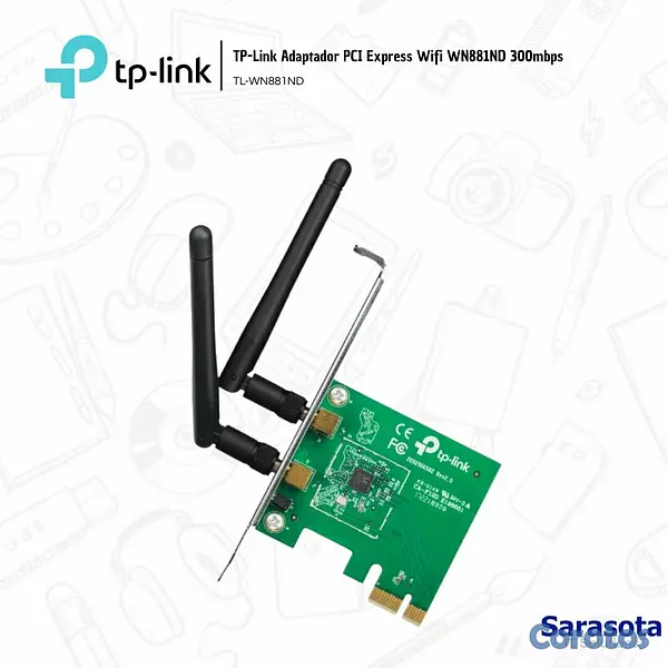 accesorios para electronica - TP-Link Tarjeta Wifi PCIe WN881ND 2