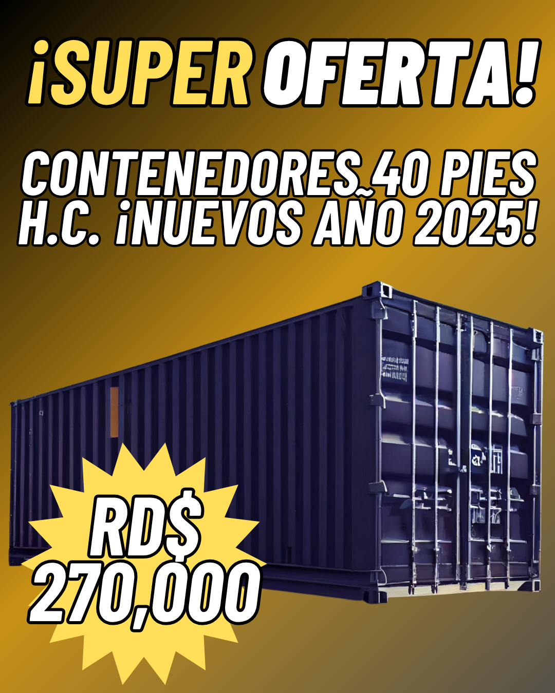 otros vehiculos - ¡Super Oferta! Contenedores 40 HC NUEVOS AÑO 2025 0