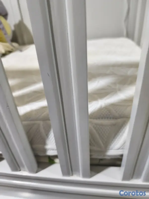 muebles - Cuna de bebe convertible + porta mosquitero+ colchon 4