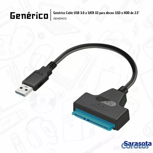 accesorios para electronica - Genérico Cable USB 3.0 a SATA III para discos SSD  2