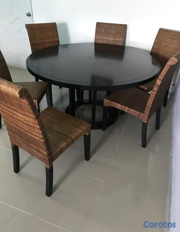muebles y colchones - Comedor 6 sillas caoba centenaria  2