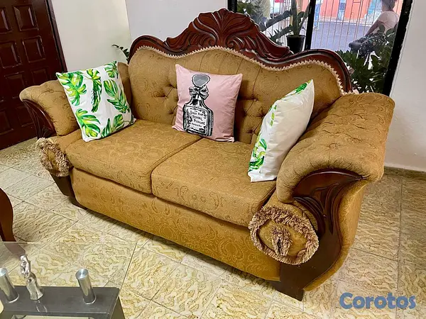 muebles y colchones - Juego de Sala Completo + Mesa de Centro 4