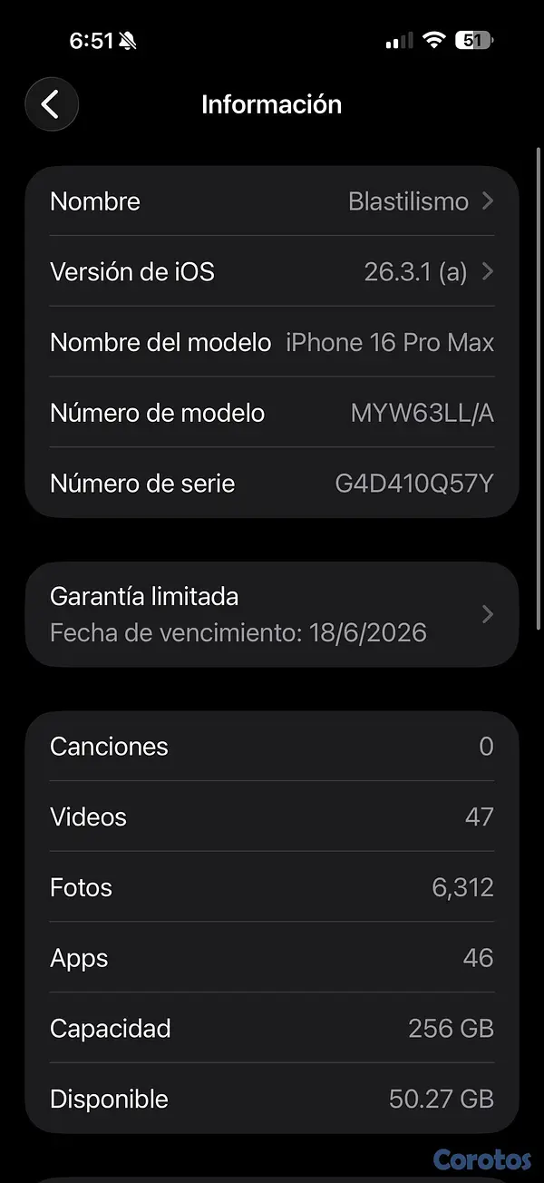 celulares y tabletas - Venta iPhone 16 pro Max (negociable) 3