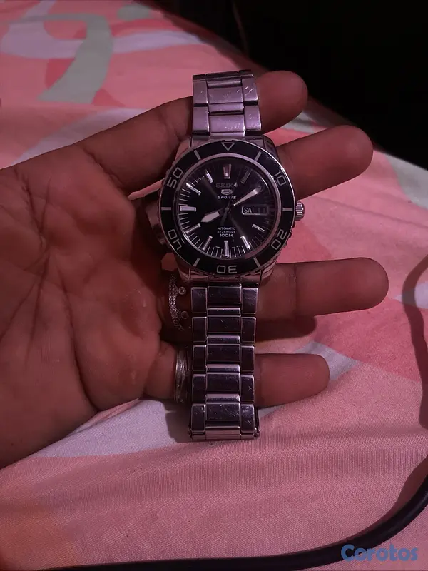 joyas, relojes y accesorios - Seiko 5 sport cara negra  8