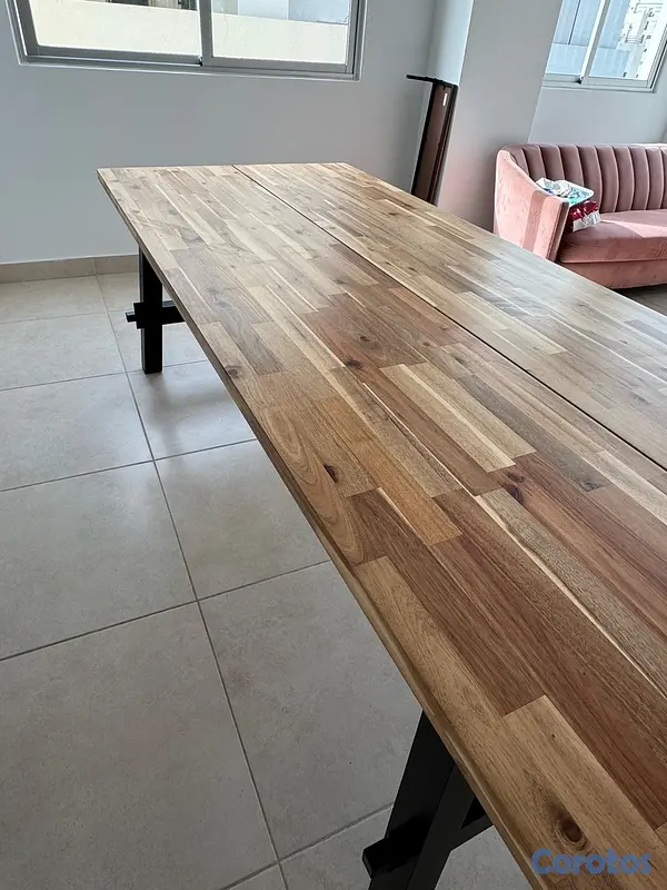 muebles y colchones - MESA SKOGSTA COMO NUEVA 10