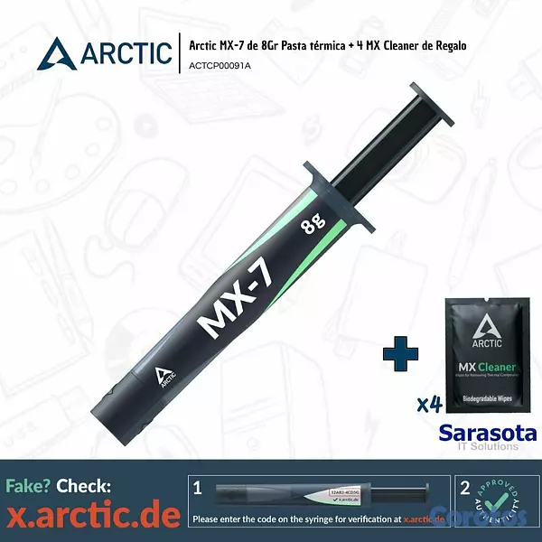 accesorios para electronica - Arctic Pasta Térmica MX-7 8gr 3