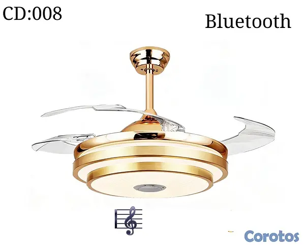 decoración y accesorios - Lámpara abanico con *Bluetooth* y 3 cambios de tono de luz 
 2