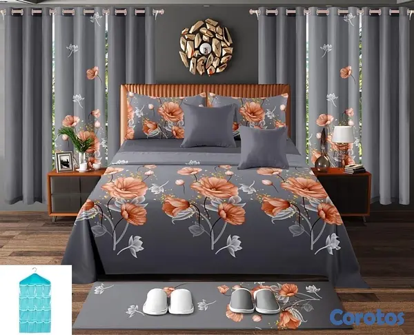 muebles y colchones - juego de sabana 16 piezas para cama de 60 4