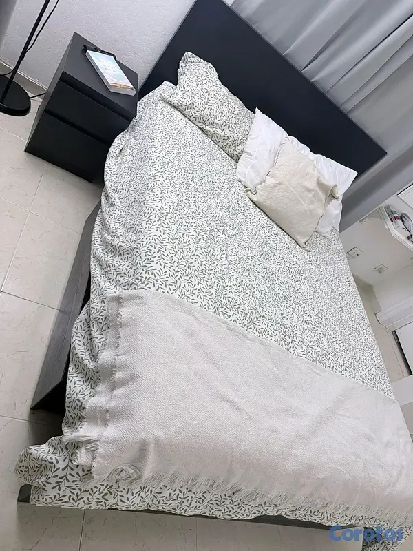 muebles y colchones - Cama Full malm Ikea con Colchon  2
