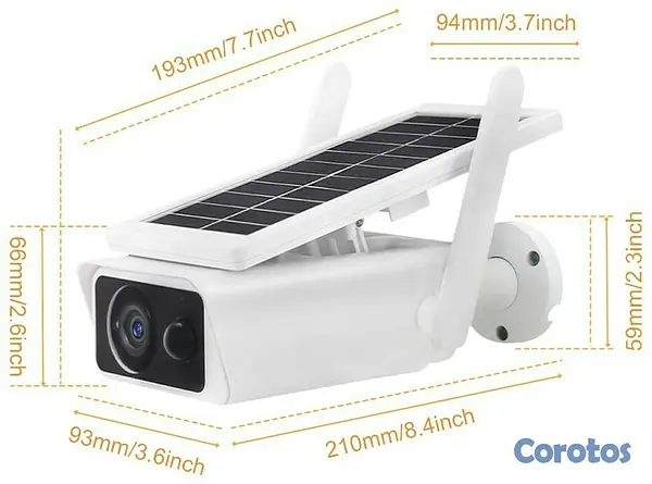 camaras y audio - Cámara de seguridad wifi para exterior recargable 1080P, impermeable y visión no 4