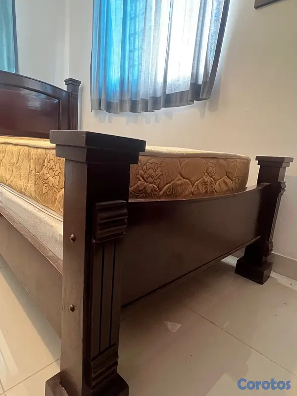 muebles y colchones - Cama twin con su juego de colchón  2