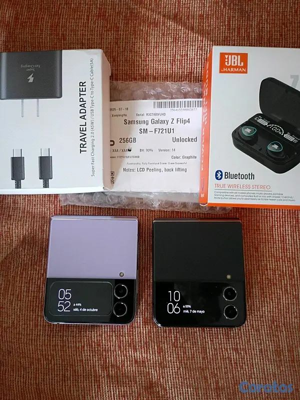 celulares y tabletas - Samsung galaxy flip 4 de 256gb desbloqueado de fabrica en excelente condiciones  5