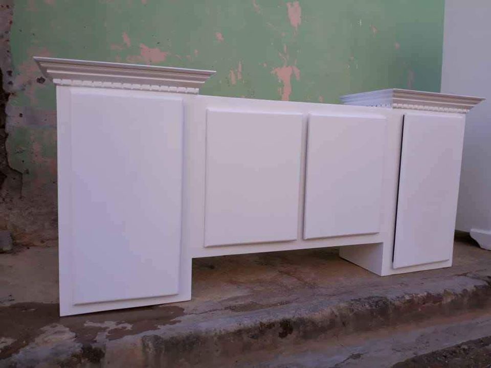 cocina - Gabinete con espacio para extractor de grasa blanco  1